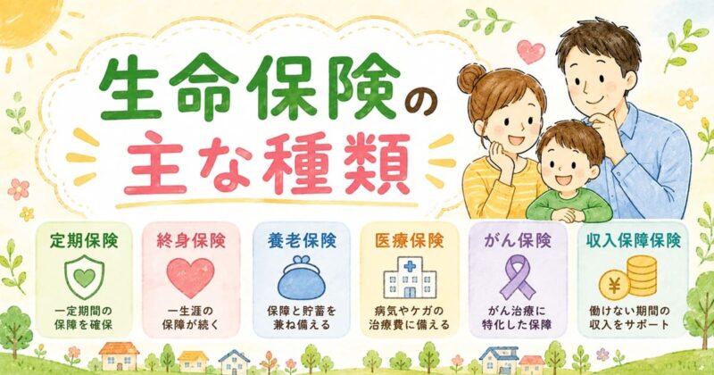 生命保険の主な種類
