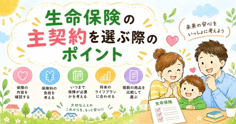 生命保険の主契約を選ぶポイント