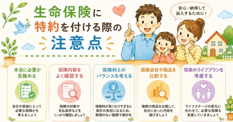 生命保険特約の注意点ガイド