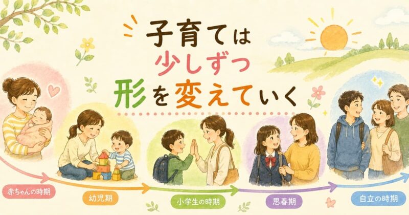 子育ての変化を描く家族の歩み