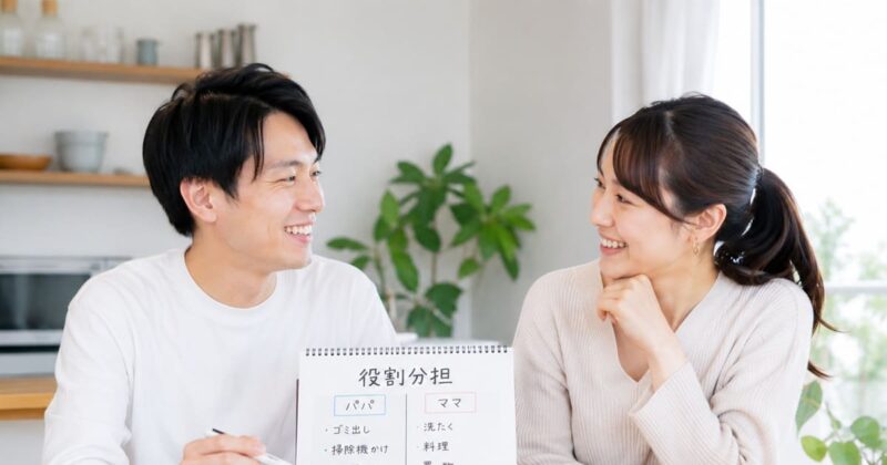 役割分担を話し合う二人