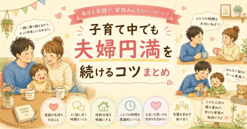 夫婦円満と家族の笑顔のコツ
