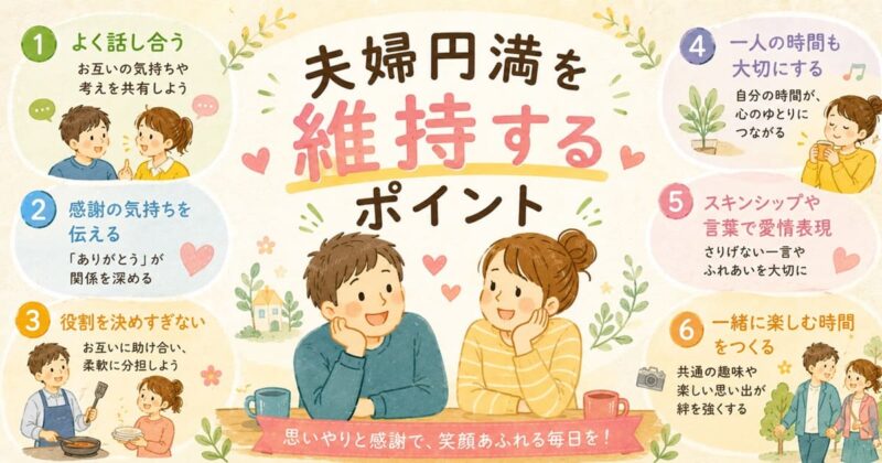 夫婦円満のための6つのポイント