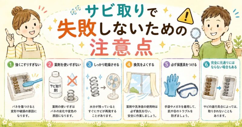 サビ取り失敗を防ぐ注意点ガイド