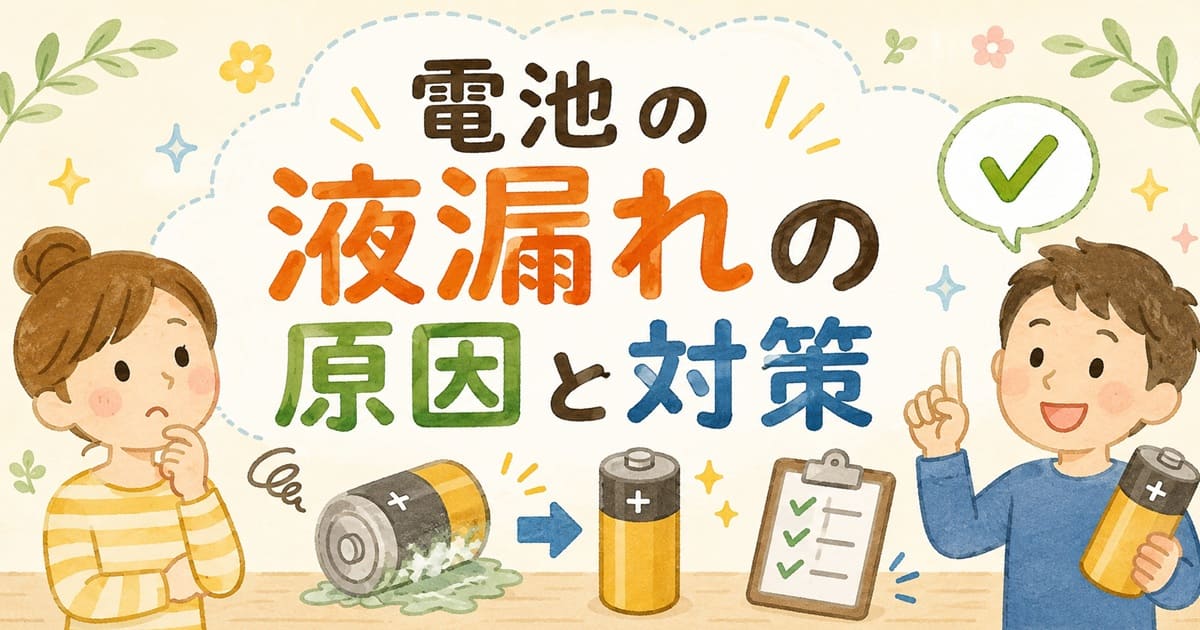 電池の液漏れ原因と対策