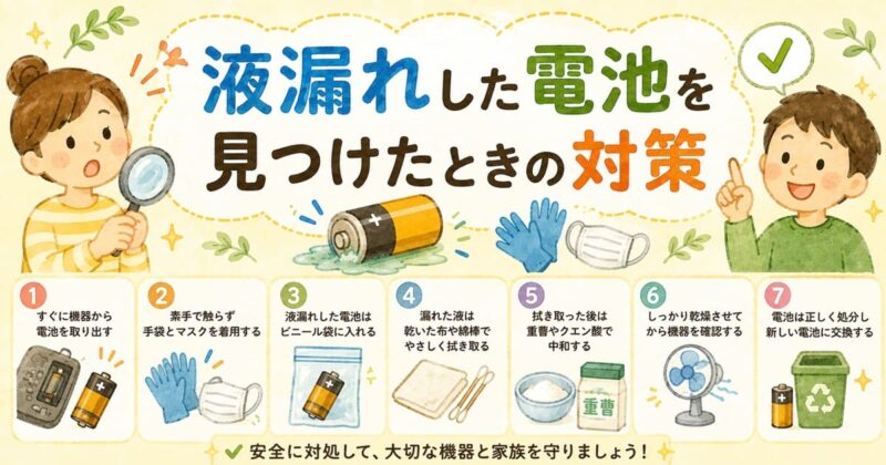 液漏れ電池の安全対策ガイド
