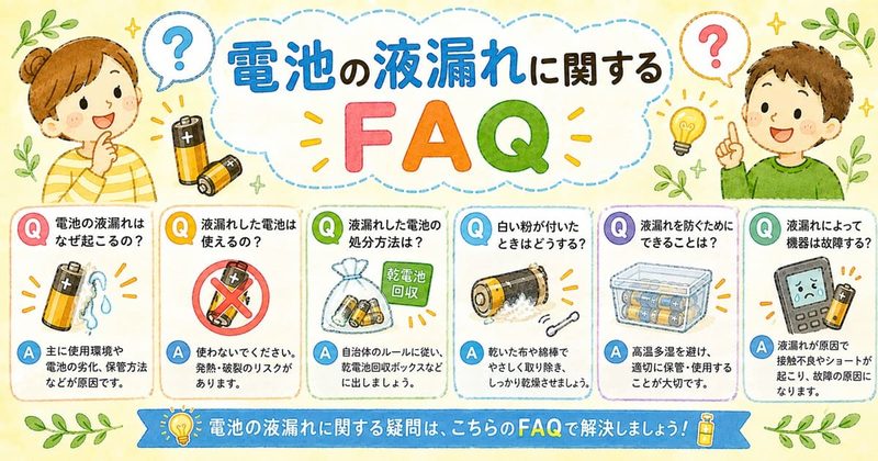 電池の液漏れに関するFAQ