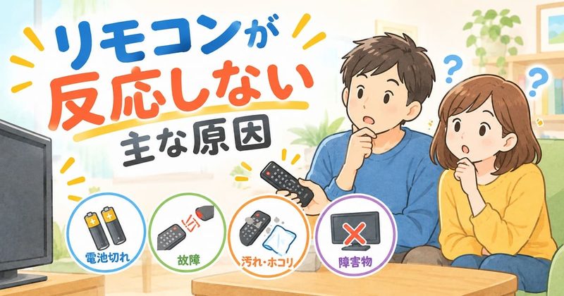 リモコンが反応しない主な原因