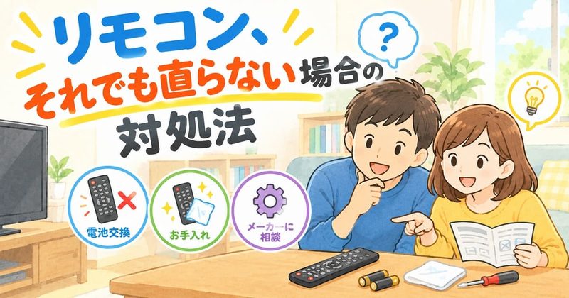リモコンが直らないときの対処法