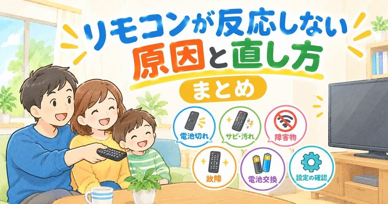 リモコンが反応しない原因と直し方まとめ