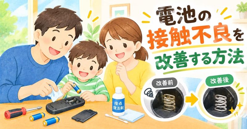 電池の接触不良を改善する方法