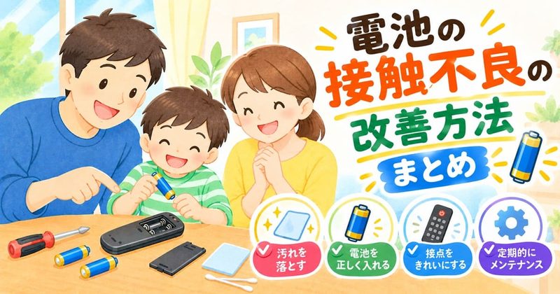 電池の接触不良の改善方法まとめ
