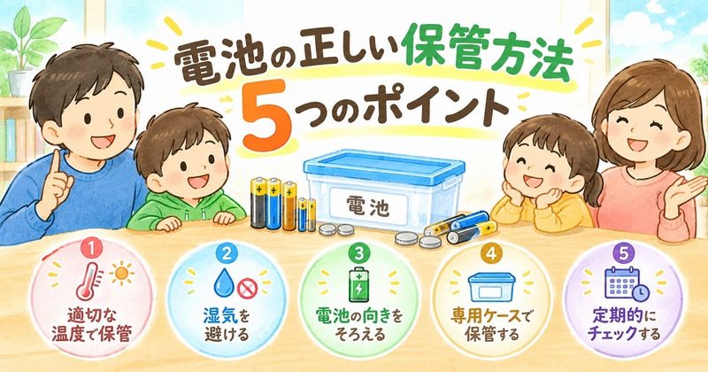 電池の正しい保管方法5つのポイント