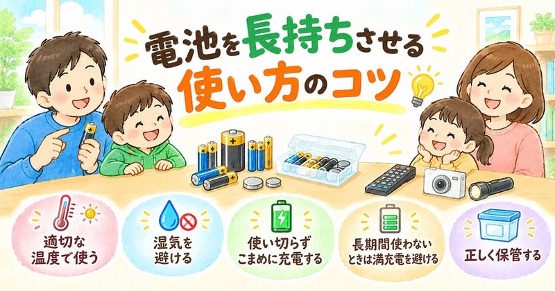 電池を長持ちさせる使い方のコツ