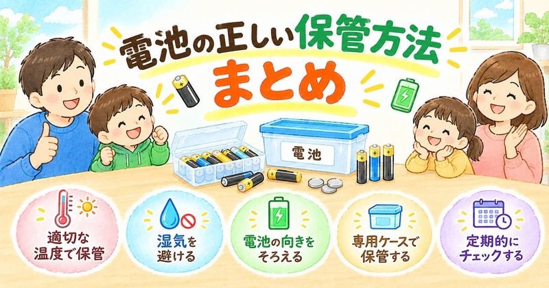電池の正しい保管方法まとめ